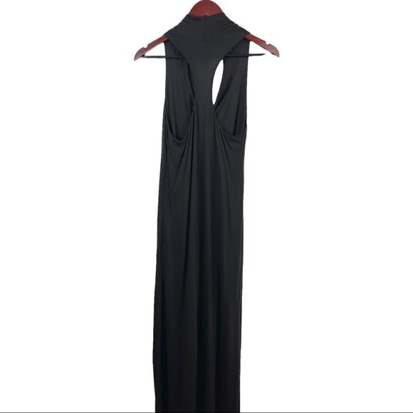 Helmut by Helmut Lang Black Kinetic Cowl Neck Maxi Dress Size M - Picture 3 of 8